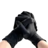 100 Gants Nitrile Noirs Non Poudrés Taille XL (9/10) Résistants et Confortables Usage Alimentaire ou Professionnel - D-Work