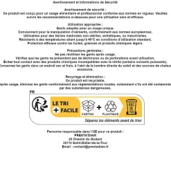 100 Gants Nitrile Noirs Non Poudrés Taille XL (9/10) Résistants et Confortables Usage Alimentaire ou Professionnel - D-Work