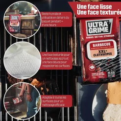 30 lingettes barbecue premium XXL UltraGrime L.38 x l.25 cm