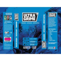 40 lingettes multi-usages premium XXL UltraGrime L.38 x l.25 cm