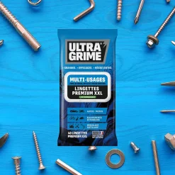 40 lingettes multi-usages premium XXL UltraGrime L.38 x l.25 cm