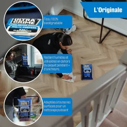 40 lingettes multi-usages premium XXL UltraGrime L.38 x l.25 cm