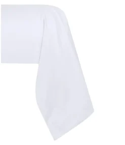 1 Taie de traversin percale de coton uni 45 x 185 cm Elysee blanc
