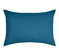1 Taie d'39oreiller coton uni 50 x 70 cm Edens petrole