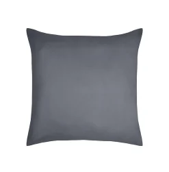1 Taie d'39oreiller coton uni 63 x 63 cm Edens ardoise