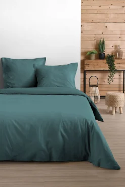 1 Taie d'39oreiller coton uni 63 x 63 cm Edens ardoise