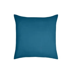 1 Taie d'39oreiller coton uni 63 x 63 cm Edens petrole