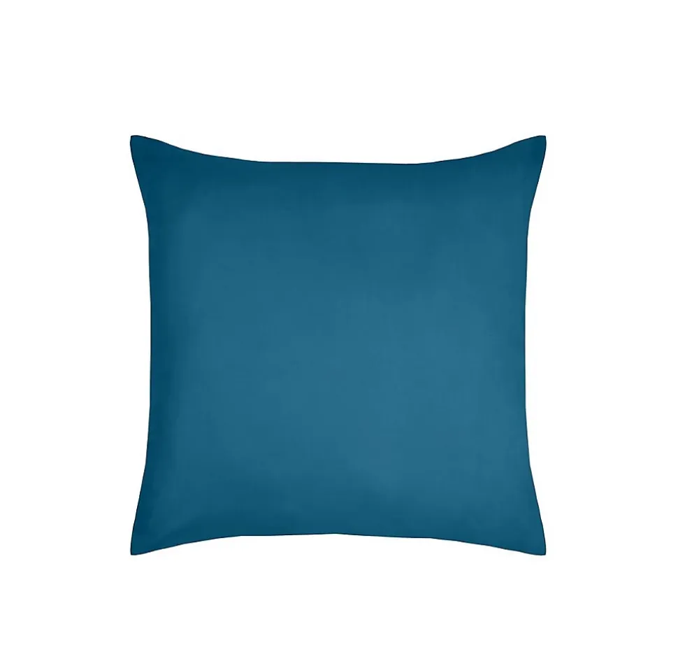 1 Taie d'39oreiller coton uni 63 x 63 cm Edens petrole