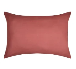 1 Taie d'39oreiller coton uni 50 x 70 cm Edens rouge