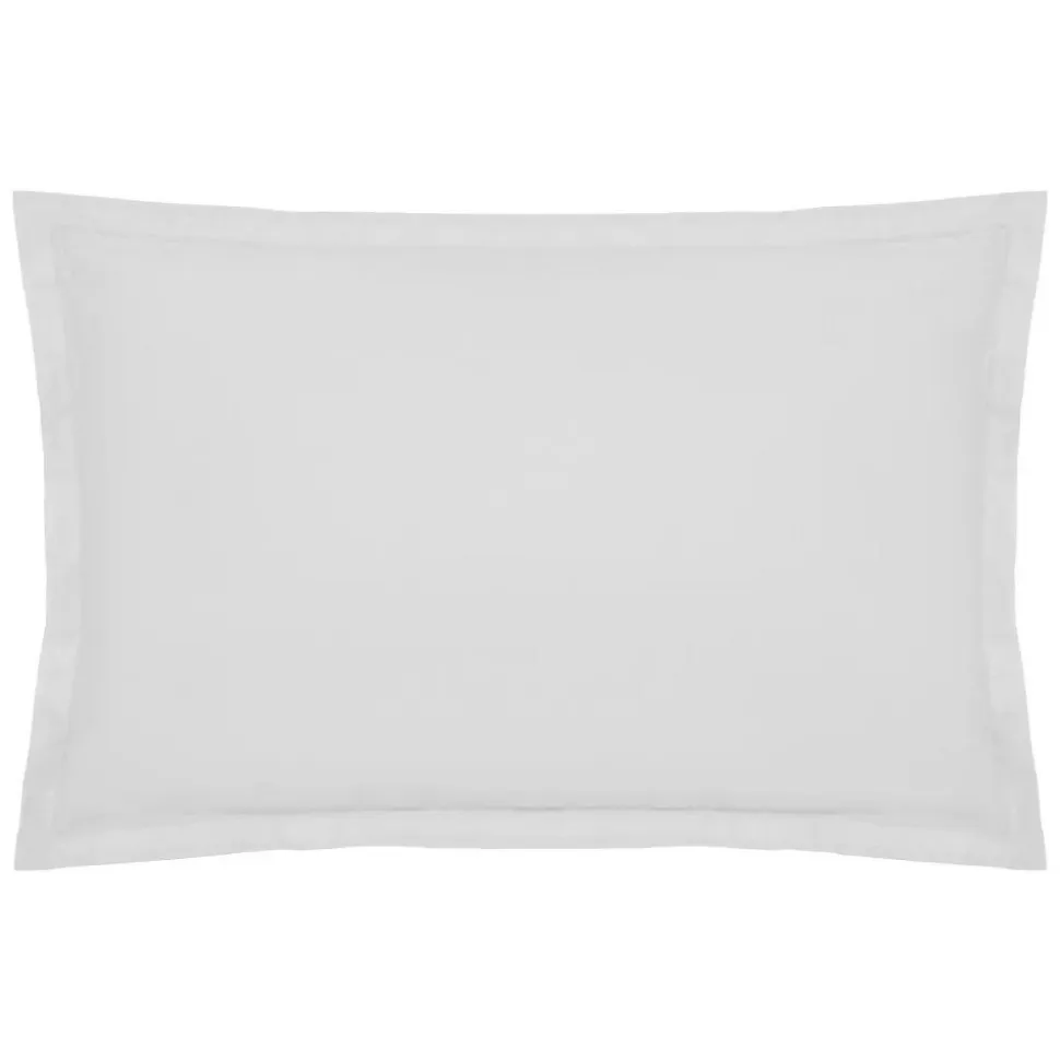 1 Taie d'39oreiller percale de coton uni 50 x 70 cm Harmonie blanc