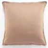 1 Taie d'39oreiller satin de coton 110 fils rose 65 x 65 cm