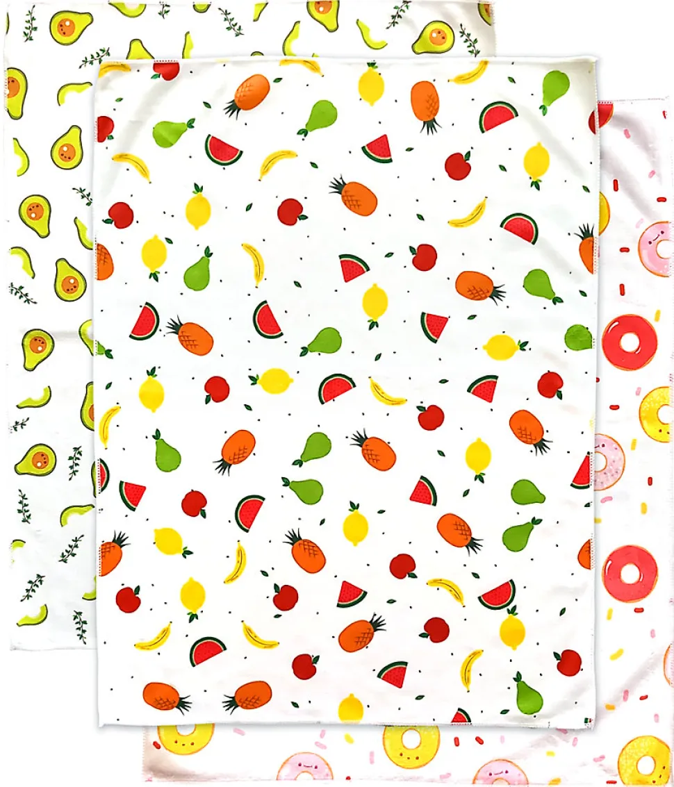 3 torchons ultra obsorbants Torchongenio motifs multicouleurs BestOfTV