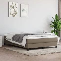 347798 vidaXL Matelas de lit à ressorts ensachés Taupe 140x200 cm epaisseur 20 cm Tissu