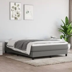 347775 vidaXL Matelas de lit à ressorts ensachés Gris foncé 140x190x20 cm
