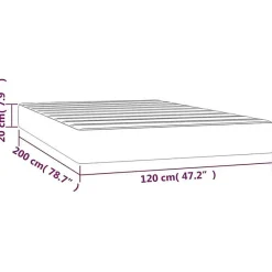 347772 vidaXL Matelas de lit à ressorts ensachés Bleu foncé 120x200x20 cm