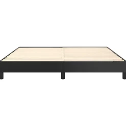 3120712 vidaXL Sommier à ressorts de lit Noir 180x200 cm Similicuir