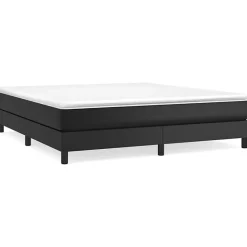 3120712 vidaXL Sommier à ressorts de lit Noir 180x200 cm Similicuir