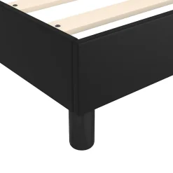 3120712 vidaXL Sommier à ressorts de lit Noir 180x200 cm Similicuir