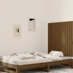 824886 vidaXL Tête de lit murale Marron miel 95,5x3x90 cm Bois massif de pin