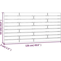 824730 vidaXL Tête de lit murale Gris 126x3x63 cm Bois massif de pin