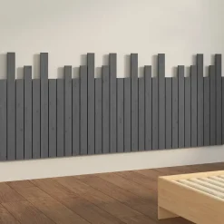 824780 vidaXL Tête de lit murale Gris 204x3x80 cm Bois massif de pin