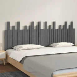824780 vidaXL Tête de lit murale Gris 204x3x80 cm Bois massif de pin