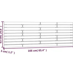 824749 vidaXL Tête de lit murale Blanc 166x3x63 cm Bois massif de pin