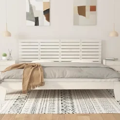 824749 vidaXL Tête de lit murale Blanc 166x3x63 cm Bois massif de pin