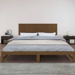 824831 vidaXL Tête de lit murale Marron miel 204x3x60 cm Bois massif de pin