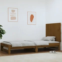 824856 vidaXL Tête de lit murale Marron miel 82,5x3x60 cm Bois massif de pin