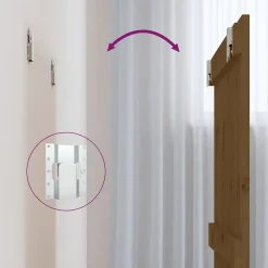 824856 vidaXL Tête de lit murale Marron miel 82,5x3x60 cm Bois massif de pin