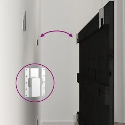 824837 vidaXL Tête de lit murale Noir 95,5x3x60 cm Bois massif de pin