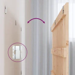 824838 vidaXL Tête de lit murale 127,5x3x60 cm Bois massif de pin