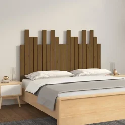 824791 vidaXL Tête de lit murale Marron miel 127,5x3x80 cm Bois massif de pin