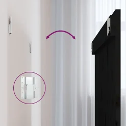 824877 vidaXL Tête de lit murale Noir 108x3x90 cm Bois massif de pin