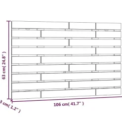 824714 vidaXL Tête de lit murale Blanc 106x3x63 cm Bois massif de pin