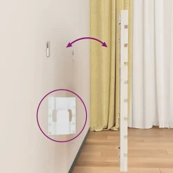 824714 vidaXL Tête de lit murale Blanc 106x3x63 cm Bois massif de pin