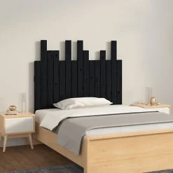 824787 vidaXL Tête de lit murale Noir 95,5x3x80 cm Bois massif de pin