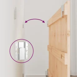 824833 vidaXL Tête de lit murale 95,5x3x60 cm Bois massif de pin