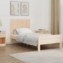 824833 vidaXL Tête de lit murale 95,5x3x60 cm Bois massif de pin