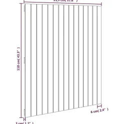 824934 vidaXL Tête de lit murale Blanc 95,5x3x110 cm Bois massif de pin