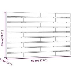 824727 vidaXL Tête de lit murale Noir 96x3x63 cm Bois massif de pin