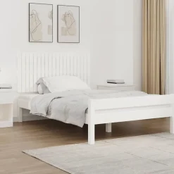 824839 vidaXL Tête de lit murale Blanc 127,5x3x60 cm Bois massif de pin