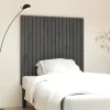 824925 vidaXL Tête de lit murale Gris 108x3x110 cm Bois massif de pin