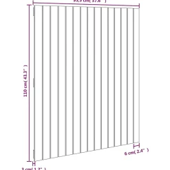 824936 vidaXL Tête de lit murale Marron miel 95,5x3x110 cm Bois massif de pin