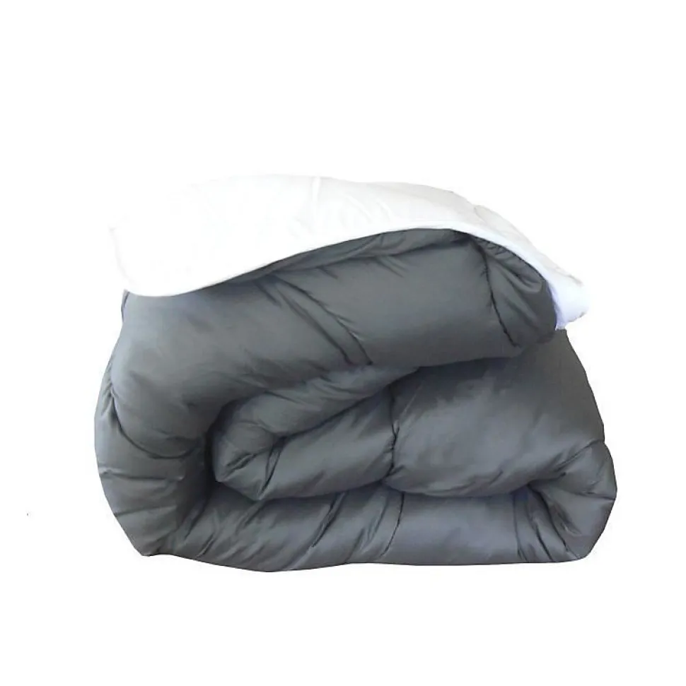 ABEIL Couette Bicolore - 140 x 200 cm - Blanc et gris