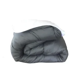 ABEIL Couette Bicolore - 220 x 240 cm - Blanc et gris