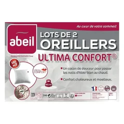 ABEIL Lot de 2 oreillers Ultima Confort - 60 x 60 cm