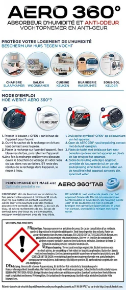 Absorbeur d'humidité AERO 360 Rubson 40m²
