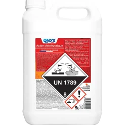 Acide chlorhydrique pour métal, carrelage, canalisations Onyx 5L